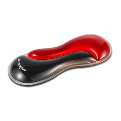 Image de Kensington Repose Poignet Souris Slim Duo Gel, 192 x 72 22mm, Support Ergonomique pour Les tensions et l&#039;inconfort du Poignet, Convient aux trackballs à Profil Bas, Noir/Rouge (K62440WW)
