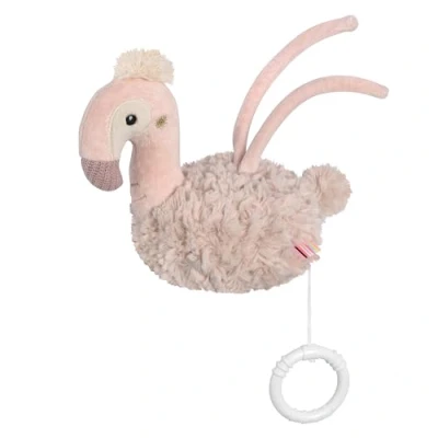 Image de Fehn Peluche Musicale Flamant Rose, Doudou et Aide à l’Endormissement, Mécanisme Remonter, Mélodie Douce Apaisante Weißt Du Wieviel Sternlein Stehen, Pour Bébés Tout Petits dès 0 Mois