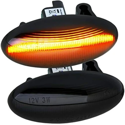 Image de phil trade Lot de 2 Clignotants LED pour AYGO I, II Noir