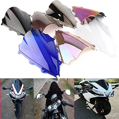 Image de Pare Brise de déflecteurs Vent Double Bulle Moto pour Aprilia RS4 50 2014 125 10 16 RSV4 09 14 R 12 15 (Iridium Profond)