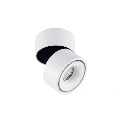 Image de LED Plafonnier Rotari à intensité variable (Moderne) en Blanc Aluminium e. a. pour Couloir (1 lampe,à), Luminaire Plafonnier, Lampe Plafond, Eclerage Eclairage Interieur