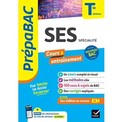 Image de Prépabac SES Tle générale (spécialité) Bac 2024: nouveau programme de Terminale Livre d’occasion Correct