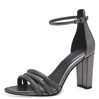 Image de MARCO TOZZI Femme 2 28300 41 Sandales, Pewter Comb, 36 EU