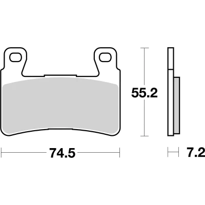 Image de TRW Sinter Street MCB703SV Jeu de plaquettes frein