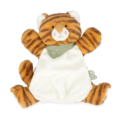 Image de KALOO Les Amis Doudou Marionnette Bébé Papaye Le Tigre 24 cm Matière Très Douce Dès la Naissance,K224005