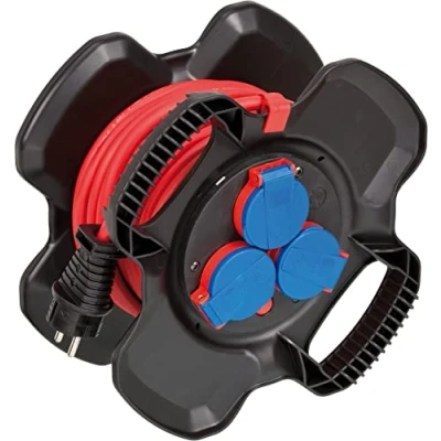 Image de BRENNENSTUHL A1941201101169700010 1169700010 Enrollador X Gum IP44 AT N05V3V3 F3G1,5 Para Cables de Hasta 10 m, Multicolor
