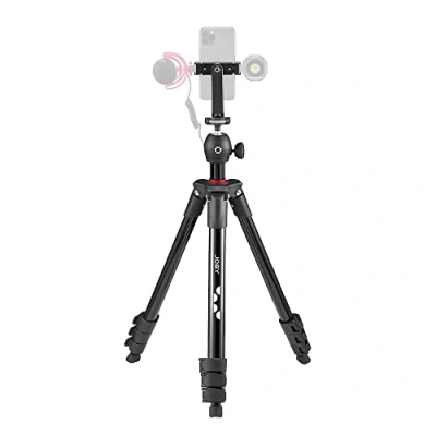 Image de JOBY Compact Light Kit, Trépied pour Smartphone / Appareil Photo avec Rotule, Support Universel Smartphone, Sac de Transport, Reflex, Hybride et Couleur : Noir, Capacité 1.5 Kg
