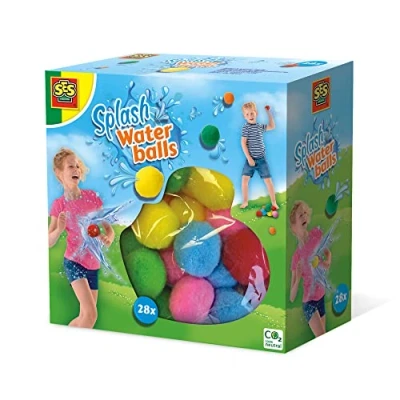 Image de SES Creative 02229 Splash Beach Balls, 28 Bombes à Eau réutilisables pour Enfants