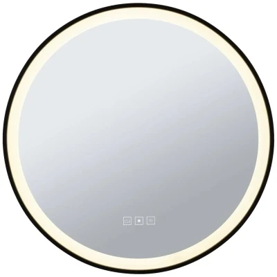 Image de Paulmann Mirra miroir mural Ø59 cm CCT dim noir