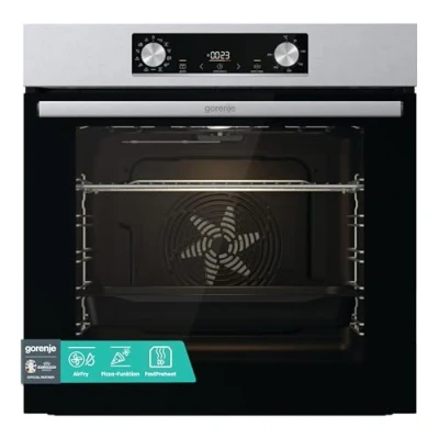 Image de Gorenje OptiBake BOS 6737 E02X Four encastrable 77 L AquaClean Air chaud/ExtraSteam/AirFry/PerfectGrill/Pizzamode 300C/Acier inoxydable