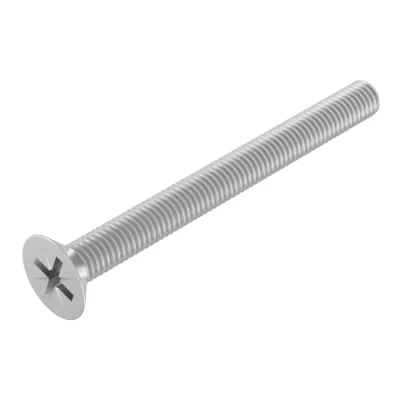 Image de SECCARO Lot de 20 vis à tête fraisée M5 x 55 mm en acier inoxydable V2A VA A2 DIN 965 Phillip/PZ Filetage complet