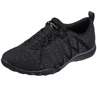 Image de Skechers Femme Breathe Easy Infi knity Baskets, Noir, 38 EU