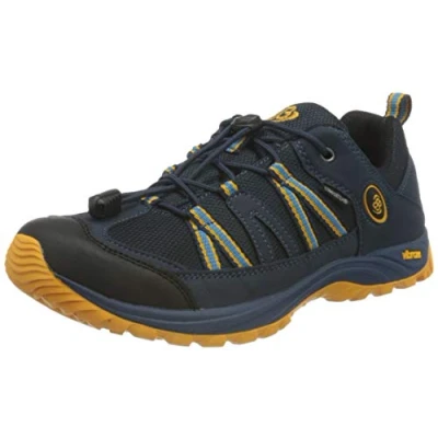 Image de Brütting Ohio Low Chaussure de Course Tout Terrain, Bleu Marine/Orange/Bleu, 35 EU