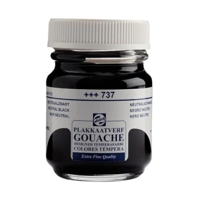 Image de Talens PLAKKAATVERF EF 50ML NTR ZWART