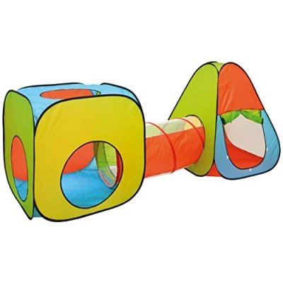 Image de Tente de Jeu pop up + Tunnel LITTLETOM SHIR KHAN Polyester 190T Multicolore