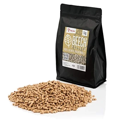 Image de BBQ TORO Beech Pellets Composer de 100% Bois hêtre 1 kg pour Barbecue, fumoir, Four à Pizza et systèmes Chauffage Griller