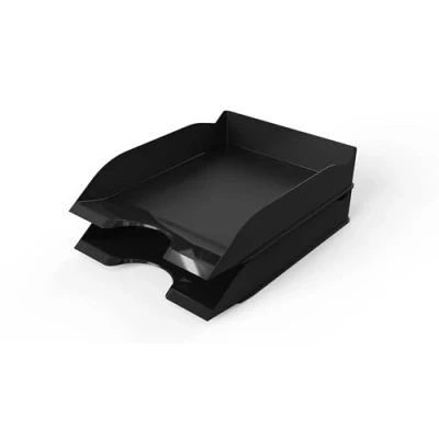 Image de DURABLE Corbeille à courrier Basic A4 pour classer et Ranger Vos Documents superposable Noir