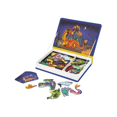 Image de Jeu magnétique Juratoys J02527 50 magnets colorés 18 cartes modèles À partir de 3 ans
