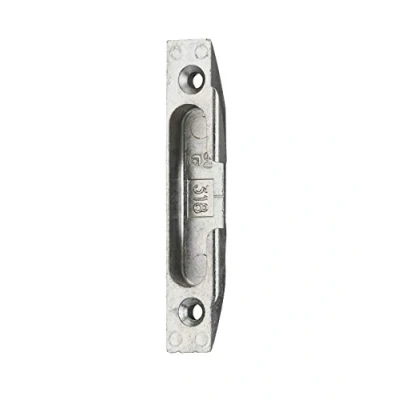 Image de FERCO by THIRARD Gâche galet à encastrer réversible, Argent, 90x16x11mm