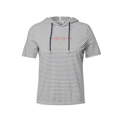 Image de Cecil Streifen MIT Glitzer Sweat à capuche, Femme, Taille: Small, Weiß