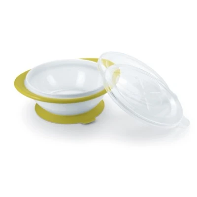 Image de NUK Easy Learning Bol pour enfants à partir de 6 mois avec ventouse et 2 couvercles Sans BPA Pistache