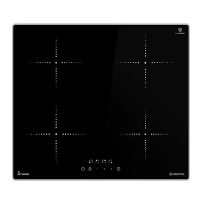 Image de KKT KOLBE IH85900ED Plaque de cuisson à induction, 60 cm, autonome, avec cadre, 4 zones, 9 niveaux, minuterie d&#039;arrêt, reconnaissance des casseroles, verrouillage touches,