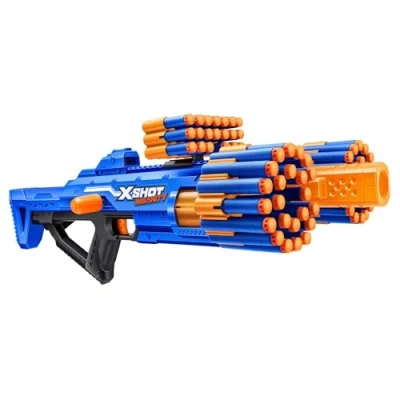Image de X Shot Insanity Berzerko Blaster Avec 48 fléchettes et 3 supports de