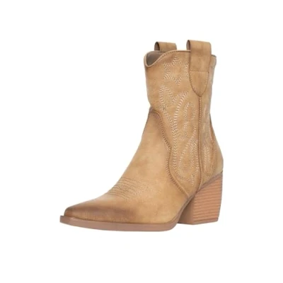 Image de Elara Bottes Femme Bottines de Cowboy Chunkyrayan DE326P Khaki PU 41