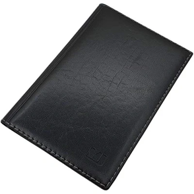 Image de myledershop Grande Pochette de Carte d&#039;identité et Porte crédit avec 18 Compartiments MJ Design Germany Made in UE (Désign 1 / Noir)