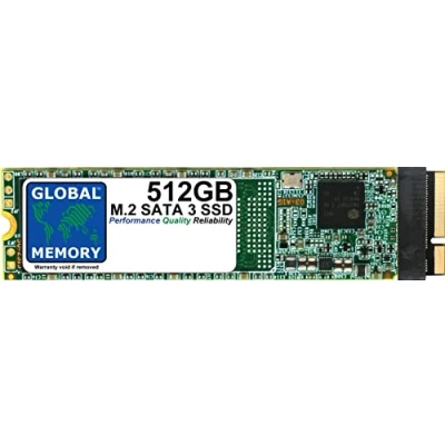 Image de GLOBAL MEMORY Disque dur SSD M.2 NGFF SATA 3 pour MacBook Pro 15&quot; MID 2012 à 13&quot; fin 2013&quot; début 2013) 512 Go