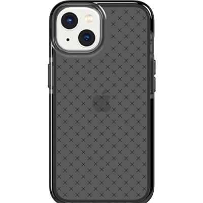 Image de tech21 iPhone 14 Evo Check Coque de Protection Fine et Antichoc avec FlexShock Multi Chute 4,9 m Boutons supplémentaires Noir fumé