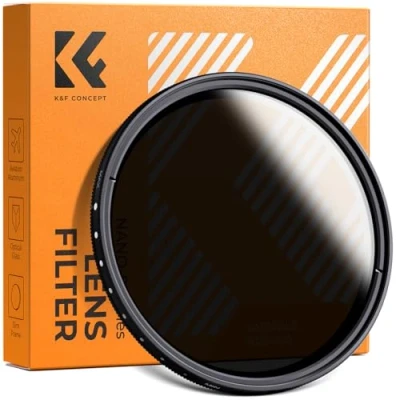 Image de K&amp;F Concept Filtre ND 82MM Variable Fader ND2 à ND400 réglable Objectif pour Panasonic Lumix DMC LX7 + Chiffon de Nettoyage