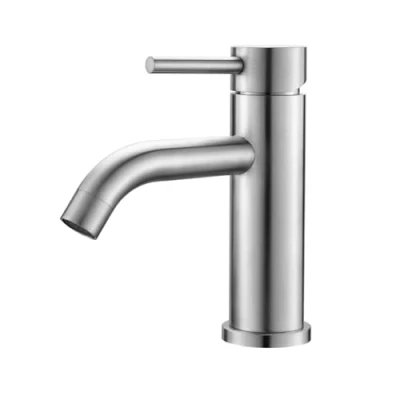 Image de Ibergrif M11003A, Mitigeur de lavabo Robinet Salle Bains Monocommande, Robinets à Tiroir en Céramique Faible Bruit, Corps Acier Ioxydable, Gris