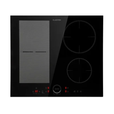 Image de Plaque induction encastrable 4 feux Klarstein 60 cm 7000 W vitrocéramique noir