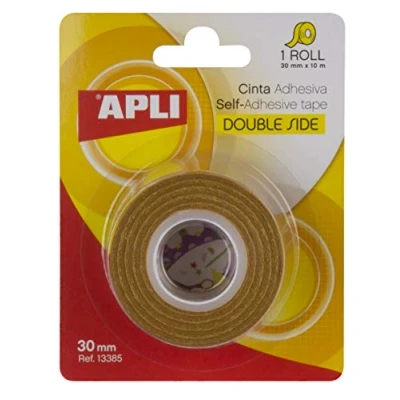 Image de Apli 13385 Ruban adhésif double face 30 mm x 10 m