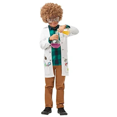 Image de Rubie&#039;s 640786 S Blouson officiel Mad Scientist Déguisement Lab Doctor Uniforme Taille enfant 9 10 ans Unisexe Multicolore XL Version Anglaise