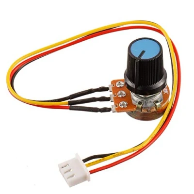 Image de BOJACK B10K 3 bornes Potentiomètre rotatif à cône linéaire WH148 Résistance variable film de carbone 10 K ohms avec câble connecteur broches XH2.54 (paquet 2 pièces)