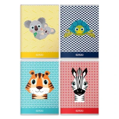 Image de Herlitz® Cahier scolaire A5 32 cartes double ligne Notes d&#039;études Carnet d&#039;écriture pour étudiant Calligraphie enfants Motif au choix Animaux mignons