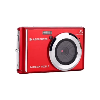 Image de AGFA Photo Realishot DC5500 Appareil Numérique Compact, 24 MP, Ecran LCD 2,4 , Zoom Digital 8x, Vidéo HD 720p, Mémoire Externe SD, Batterie Lithium Rouge Neuf