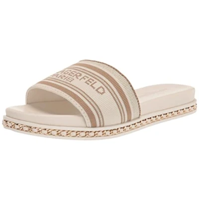 Image de Karl Lagerfeld Paris Femme Kl120719 em9 7.5 Chausson, Écru/Multicolore, 38.5 EU