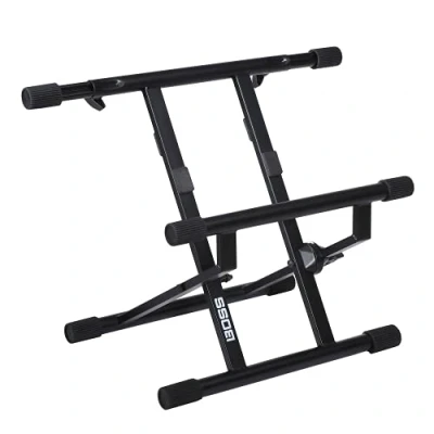 Image de support d&#039;ampli à inclinaison réglable BAS 1 BOSS avec bras de télescopique, pour amplis guitare combos ouverts ou fermés. Se replie plat le stockage et transport.