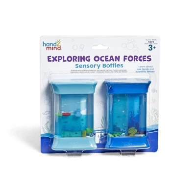 Image de hand2mind Learning Resources Forces Océaniques, Jouets Sensoriels, Âges 3+, Fidget Apaisant, 2 Tubes, 96018