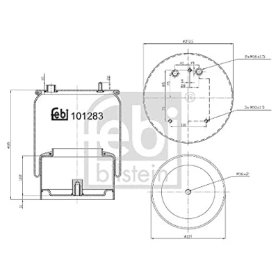 Image de FEBI BILSTEIN 101283 Soufflet à air, suspension pneumatique DAF: CF 85