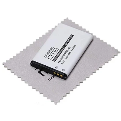 Image de Batterie de Rechange pour téléphone Portable Simvalley XL 901, Easy 5, 5 Plus, Plus OTB avec Chiffon Nettoyage mungoo
