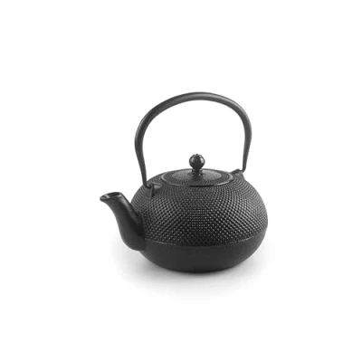 Image de Ibili Théière en Fonte Noire, 0,72 Litre, Intérieur Émaillé, Compatible avec les Plaques à Induction