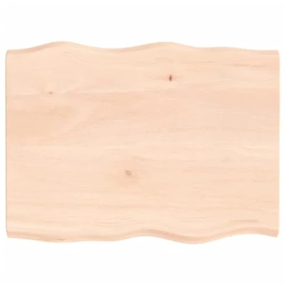 Image de vidaXL Dessus de Table, Remplacement du Plateau Table avec Bord Vif, Tableau Bricolage, Bois Massif Non Traité Bordure Assortie