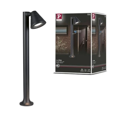 Image de Paulmann 94735 luminaire d&#039;extérieur borne Lumineuse Trian Résistant à l&#039;eau de mer IP44 Rond 600mm Max. 35V 230V Anthracite alu sans Ampoule GU10, Aluminium
