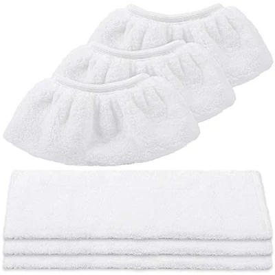 Image de KEEPOW Kit de 3 Bonnettes Microfibre + Chiffons pour Kärcher SC5/ SC4/ SC3/SC2 Easy Fix, Remplacement Nettoyeurs Vapeur EasyFix Visiter la boutique