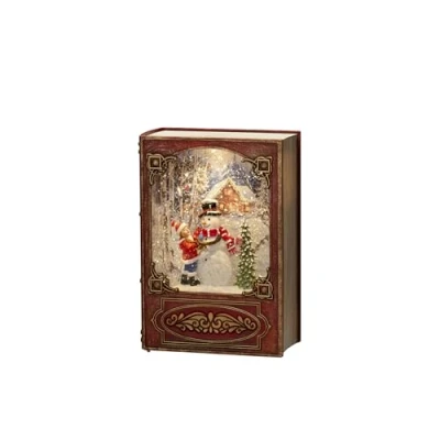 Image de Konstsmide Décorations de Noël LED Lanterne Boule à Neige Bonhommes Neige/intérieur, minuterie 5 Heures/Fonctionne avec 3 Piles AA 1,5 V (excl.)/Lanterne 1 diodes Blanc Chaud, Taille