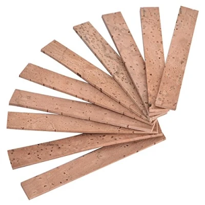 Image de 10 pièces Plaques de Liège Clarinette, Joint Cou Feuille Bois Doux Durable Accessoires Réparation Instruments à vent pour clarinette Coussinets d&#039;instrument
